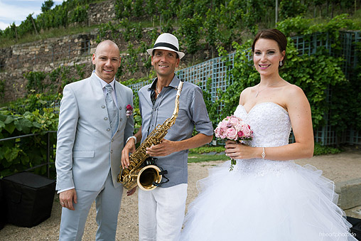 Live Saxophonist für Hochzeiten, Geburtstagen, Sektempfang, Brunch, Hintergrundmusik im Schloss Wackerbarth sächsisches Weingut 